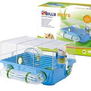 Billy Metro cage with tunnel for small animals 16.7”x 15”x 9”